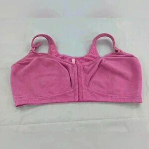 Comfort choice Size 50G Pink Wireless Front Snap Closure Bra